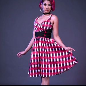 Zooey in Bad Girl Harlequin print NWT